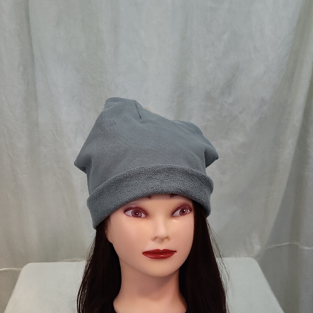 Zara Slouchy Hat Cotton Unisex Grey SZ S/M
